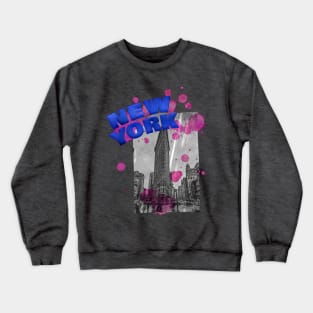 New York Drip - Blue/Pink Crewneck Sweatshirt